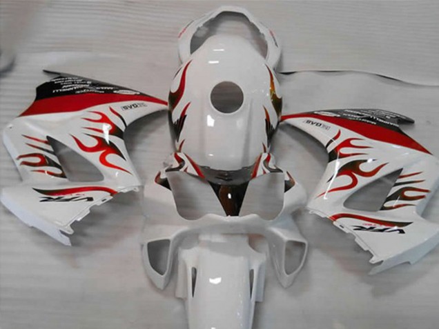 Blanco Rojo Llama 02-12 Honda VFR800 Carenado Blanco Rojo Llama 02-12 Honda VFR800 Carenado