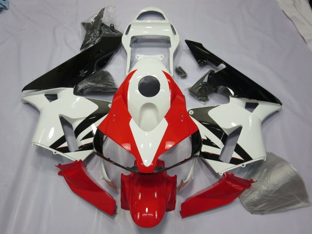 Blanco Rojo & Negro 03-04 Honda CBR600RR Carenado Blanco Rojo & Negro 03-04 Honda CBR600RR Carenado