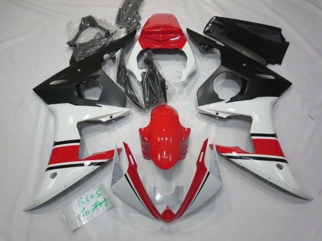 Blanco Rojo & Negro 05 Yamaha R6 Carenado