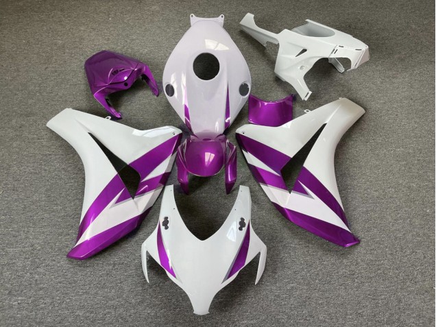 Borde Blanco Brillante & Morado 08-11 Honda CBR1000RR Carenado Borde Blanco Brillante & Morado 08-11 Honda CBR1000RR Carenado