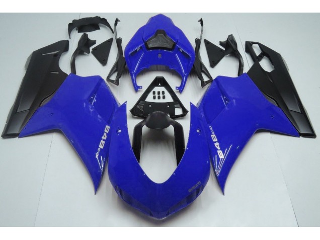 Brillante Azul & Negro 07-14 Ducati 848 1098 1198 Carenado Brillante Azul & Negro 07-14 Ducati 848 1098 1198 Carenado
