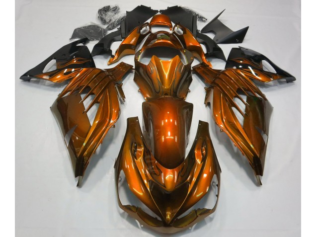 Brillo Naranja Quemado 12-21 Kawasaki ZX14R Carenado Brillo Naranja Quemado 12-21 Kawasaki ZX14R Carenado