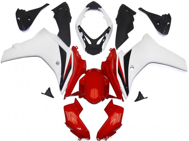 Brillo Rojo & Blanco 11-12 Honda CBR600F Carenado