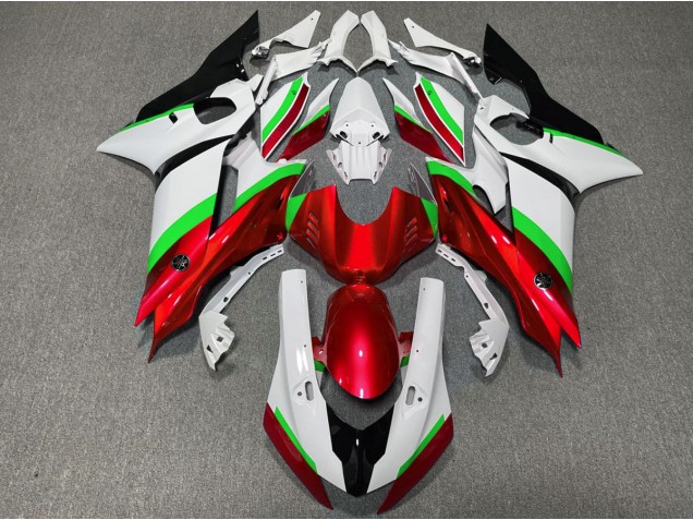Brillo Rojo & Verde 17-21 Yamaha R6 Carenado Brillo Rojo & Verde 17-21 Yamaha R6 Carenado