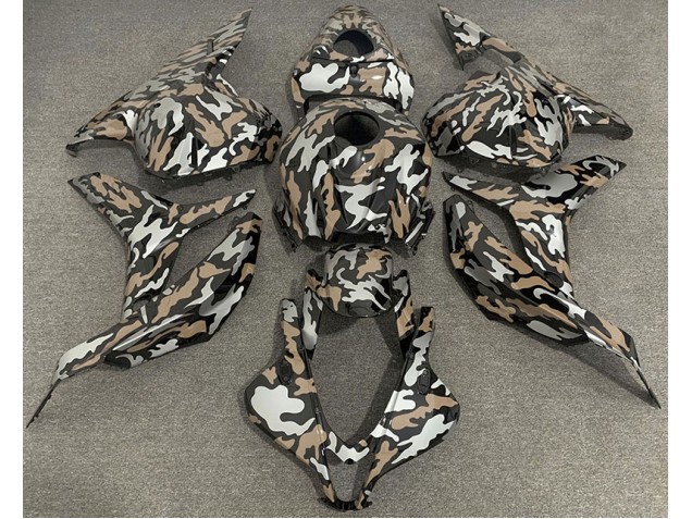 Bronceado & Plateado Camuflaje 09-12 Honda CBR600RR Carenado Bronceado & Plateado Camuflaje 09-12 Honda CBR600RR Carenado