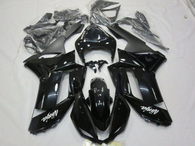 Calcomanía Blanca & Negra Brillante 07-08 Kawasaki ZX6R Carenado
