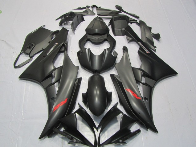 Calcomanía Roja Negra Mate 06-07 Yamaha R6 Carenado