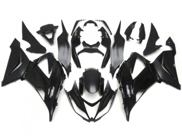 Calcomanías Lisas Lisas En Negro Brillante/Mate 13-18 Kawasaki ZX6R Carenado Calcomanías Lisas Lisas En Negro Brillante/Mate 13-18 Kawasaki ZX6R Carenado