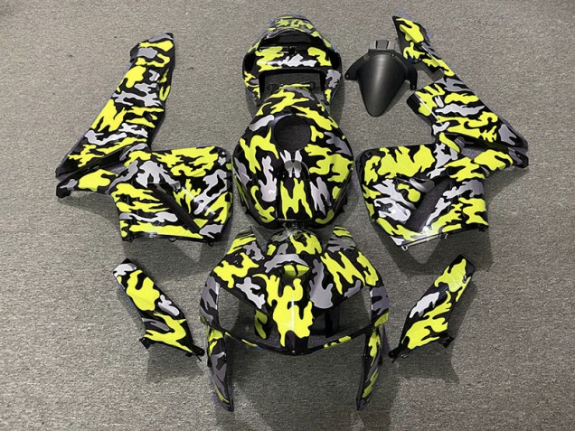 Camuflaje & Amarillo Neón 05-06 Honda CBR600RR Carenado