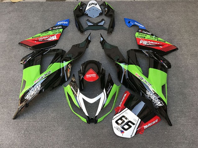 Carreras Estilo Verde 13-18 Kawasaki ZX6R Carenado Carreras Estilo Verde 13-18 Kawasaki ZX6R Carenado