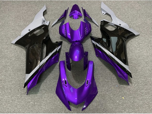 Cemento Negro & Morado 17-21 Yamaha R6 Carenado Cemento Negro & Morado 17-21 Yamaha R6 Carenado