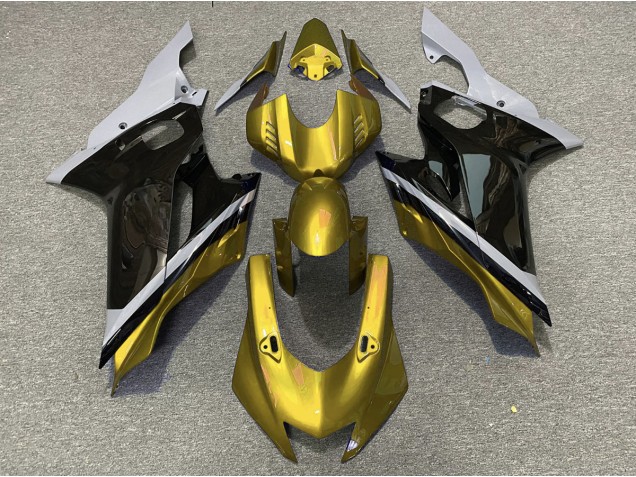 Cemento Negro & Oro 17-21 Yamaha R6 Carenado Cemento Negro & Oro 17-21 Yamaha R6 Carenado