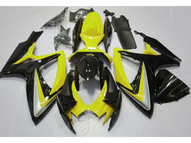 Decolorado Amarillo Brillante 06-07 Suzuki GSXR 600-750 Carenado Decolorado Amarillo Brillante 06-07 Suzuki GSXR 600-750 Carenado