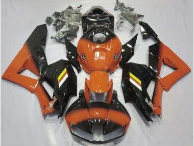 Desvanecimiento Naranja Brillante & Negro 13-23 Honda CBR600RR Carenado