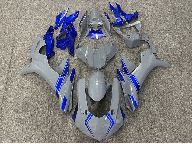 Detalles En Gris Nardo & Azul 15-19 Yamaha R1 Carenado Detalles En Gris Nardo & Azul 15-19 Yamaha R1 Carenado
