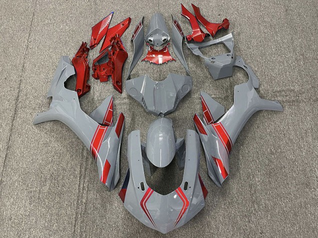 Detalles En Gris Nardo & Rojo 15-19 Yamaha R1 Carenado