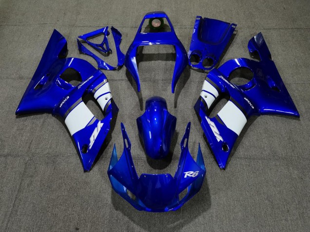 Diseño Azul Blanco 98-02 Yamaha R6 Carenado Diseño Azul Blanco 98-02 Yamaha R6 Carenado