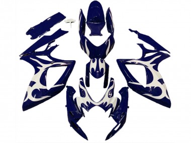Diseño Azul Oscuro & Blanco 06-07 Suzuki GSXR 600-750 Carenado
