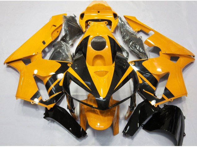 Diseño Naranja Brillante & Negro Brillante 05-06 Honda CBR600RR Carenado