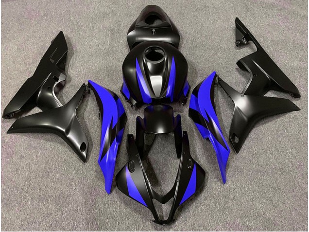 Diseño Negro Mate & Azul 07-08 Honda CBR600RR Carenado Diseño Negro Mate & Azul 07-08 Honda CBR600RR Carenado