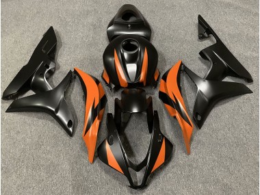 Diseño Negro Mate & Naranja 07-08 Honda CBR600RR Carenado