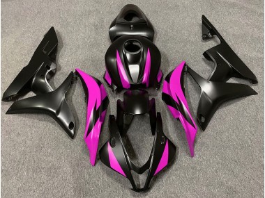 Diseño Negro Mate & Rosa 07-08 Honda CBR600RR Carenado