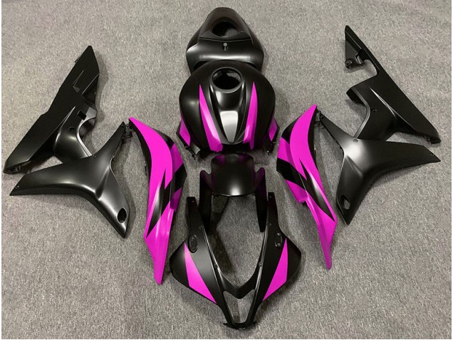 Diseño Negro Mate & Rosa 07-08 Honda CBR600RR Carenado