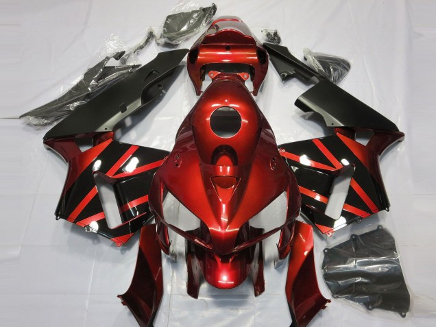 Diseño Rojo & Negro Brillante 05-06 Honda CBR600RR Carenado Diseño Rojo & Negro Brillante 05-06 Honda CBR600RR Carenado