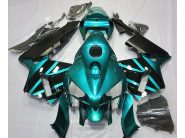 Diseño Verde Azulado & Negro Brillante 05-06 Honda CBR600RR Carenado