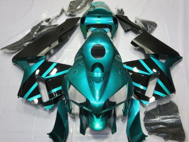 Diseño Verde Azulado & Negro Brillante 05-06 Honda CBR600RR Carenado