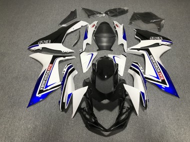Escritura Azul En Blanco & Negro 11-24 Suzuki GSXR 600-750 Carenado