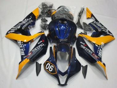 Especial Azul Profundo & Amarillo 07-08 Honda CBR600RR Carenado