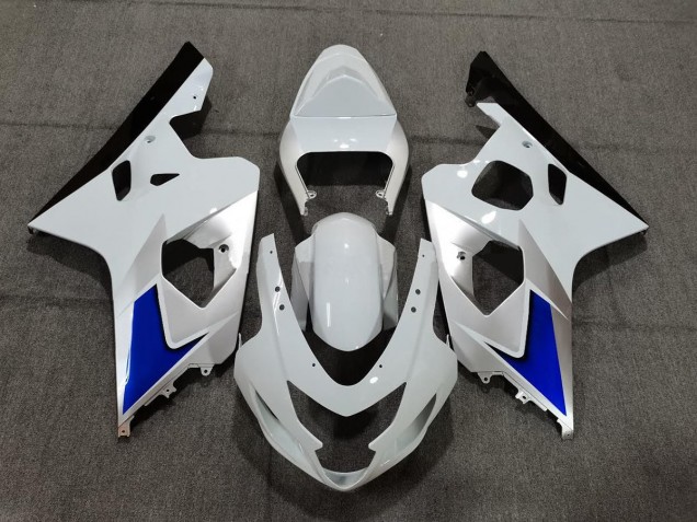 Estilo Azul Blanco & Plateado 04-05 Suzuki GSXR 600-750 Carenado Estilo Azul Blanco & Plateado 04-05 Suzuki GSXR 600-750 Carenado