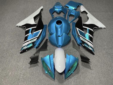 Estilo Azul Claro Blanco & Negro OEM 08-16 Yamaha R6 Carenado