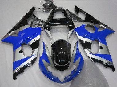 Estilo Azul Plateado OEM 00-02 Suzuki GSXR 1000 Carenado