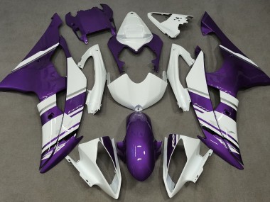 Estilo Blanco Brillante & Morado OEM 08-16 Yamaha R6 Carenado