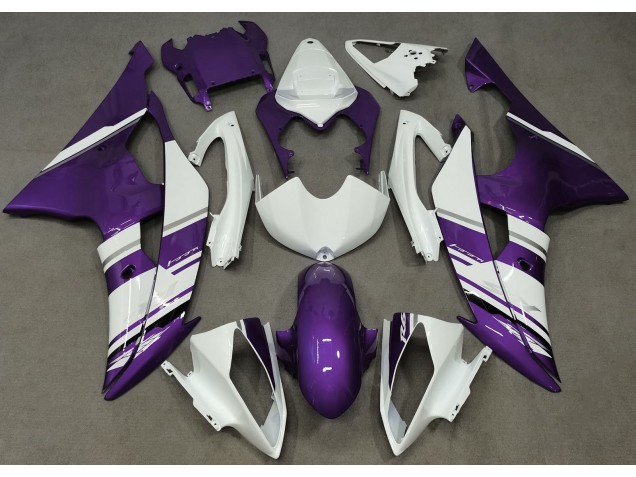 Estilo Blanco Brillante & Morado OEM 08-16 Yamaha R6 Carenado Estilo Blanco Brillante & Morado OEM 08-16 Yamaha R6 Carenado