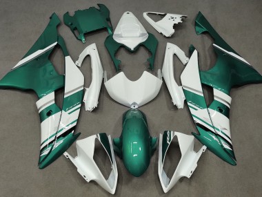 Estilo Blanco Brillante & Verde Espuma De Mar OEM 08-16 Yamaha R6 Carenado