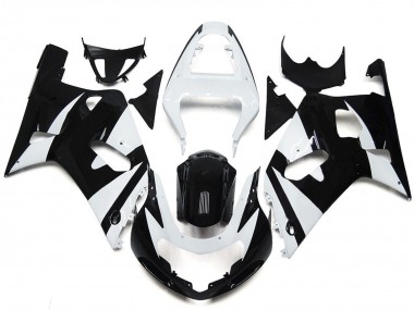 Estilo Blanco & Negro OEM 01-03 Suzuki GSXR 600-750 Carenado