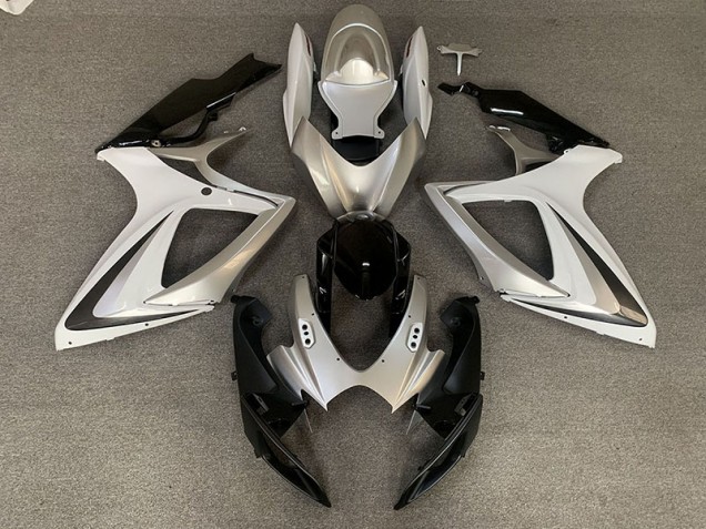 Estilo Blanco Plateado OEM 06-07 Suzuki GSXR 600-750 Carenado Estilo Blanco Plateado OEM 06-07 Suzuki GSXR 600-750 Carenado