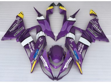 Estilo De Logotipo Morado 13-18 Kawasaki ZX6R Carenado