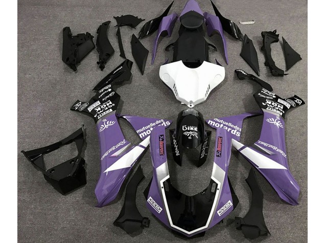 Estilo De Logotipo Morado Brillante 15-19 Yamaha R1 Carenado