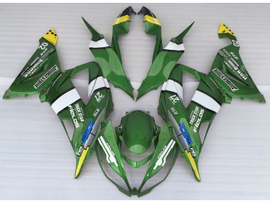 Estilo De Logotipo Verde 13-18 Kawasaki ZX6R Carenado