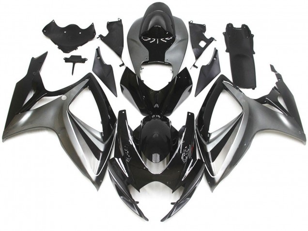 Estilo Especial OEM Plateado & Negro 06-07 Suzuki GSXR 600-750 Carenado