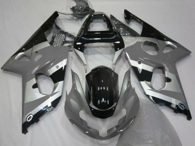 Estilo Gris Plateado OEM 00-02 Suzuki GSXR 1000 Carenado