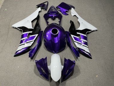 Estilo Morado Blanco & Negro OEM 08-16 Yamaha R6 Carenado