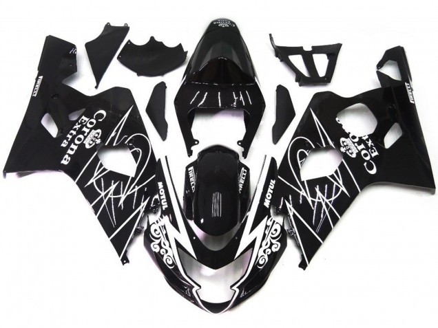 Estilo Negro Brillante Corona 04-05 Suzuki GSXR 600-750 Carenado Estilo Negro Brillante Corona 04-05 Suzuki GSXR 600-750 Carenado