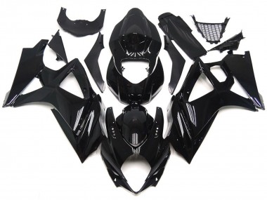 Estilo Negro Brillante & Elegante 07-08 Suzuki GSXR 1000 Carenado