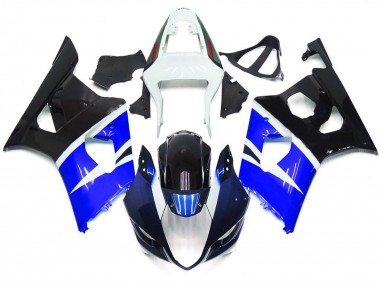Estilo Personalizado Azul & Negro Brillante 03-04 Suzuki GSXR 1000 Carenado