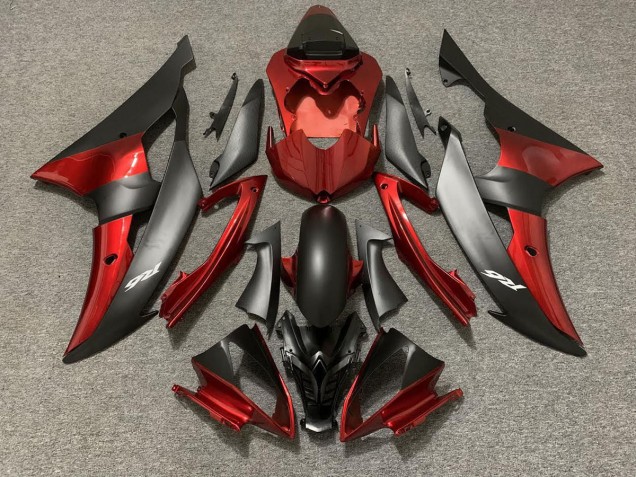 Estilo Personalizado OEM Rojo / Negro 08-16 Yamaha R6 Carenado Estilo Personalizado OEM Rojo / Negro 08-16 Yamaha R6 Carenado